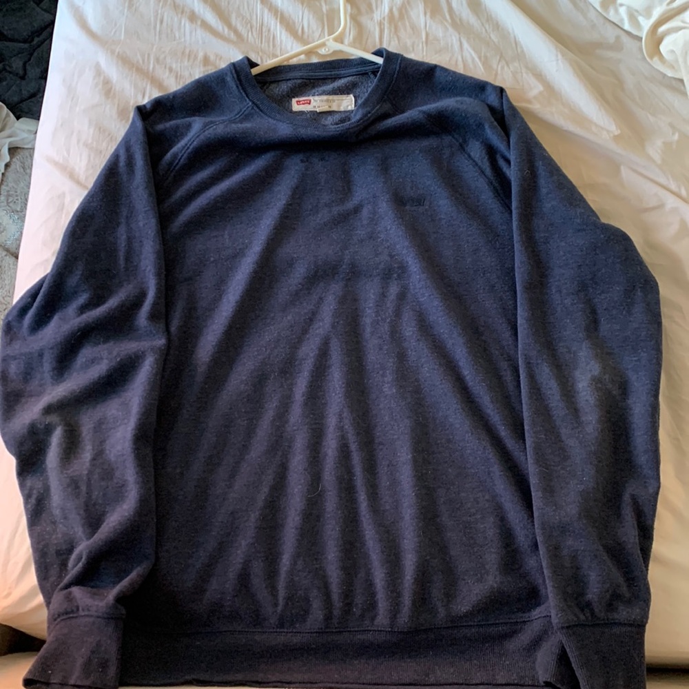Mens Navy Levi’s Navy Crewneck Sweater Large